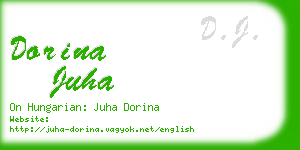 dorina juha business card